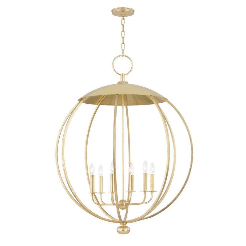 Lighting - Lantern Wesley 6 Light Pendant // Gold Leaf 