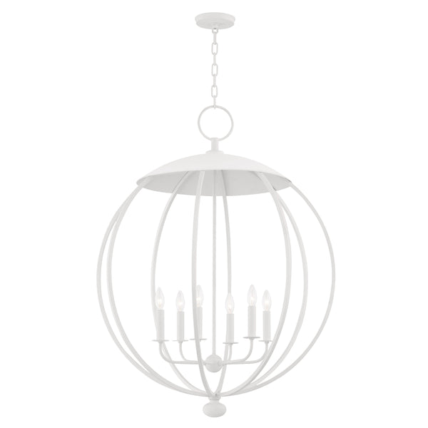 Lighting - Lantern Wesley 6 Light Pendant // White Plaster 