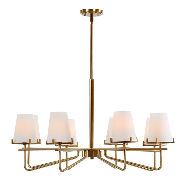 Lighting Lassen 8 Light Brass Chandelier 