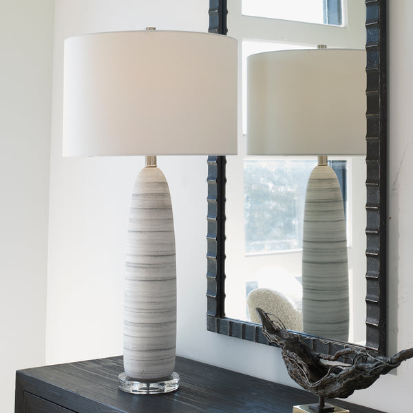 Lighting Levadia Matte White Table Lamp 