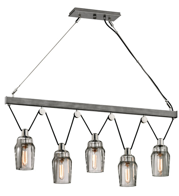 Lighting - Linear Citizen 5lt Island // Graphite and Polished Nickel 