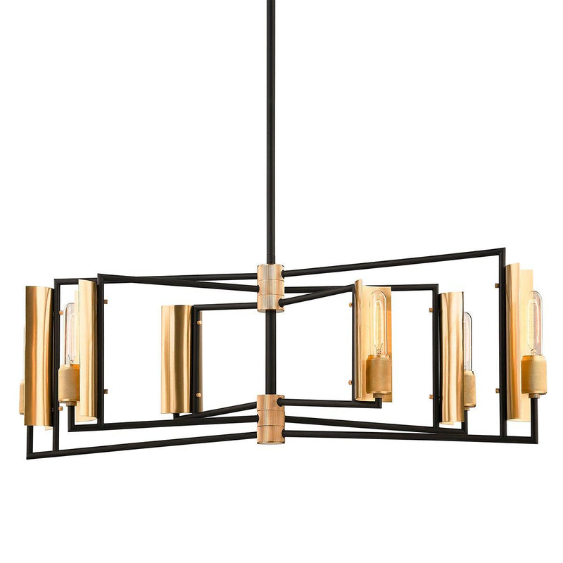 Lighting - Linear Emerson 6lt Linear // Carbide BLK & Brushed Brass 