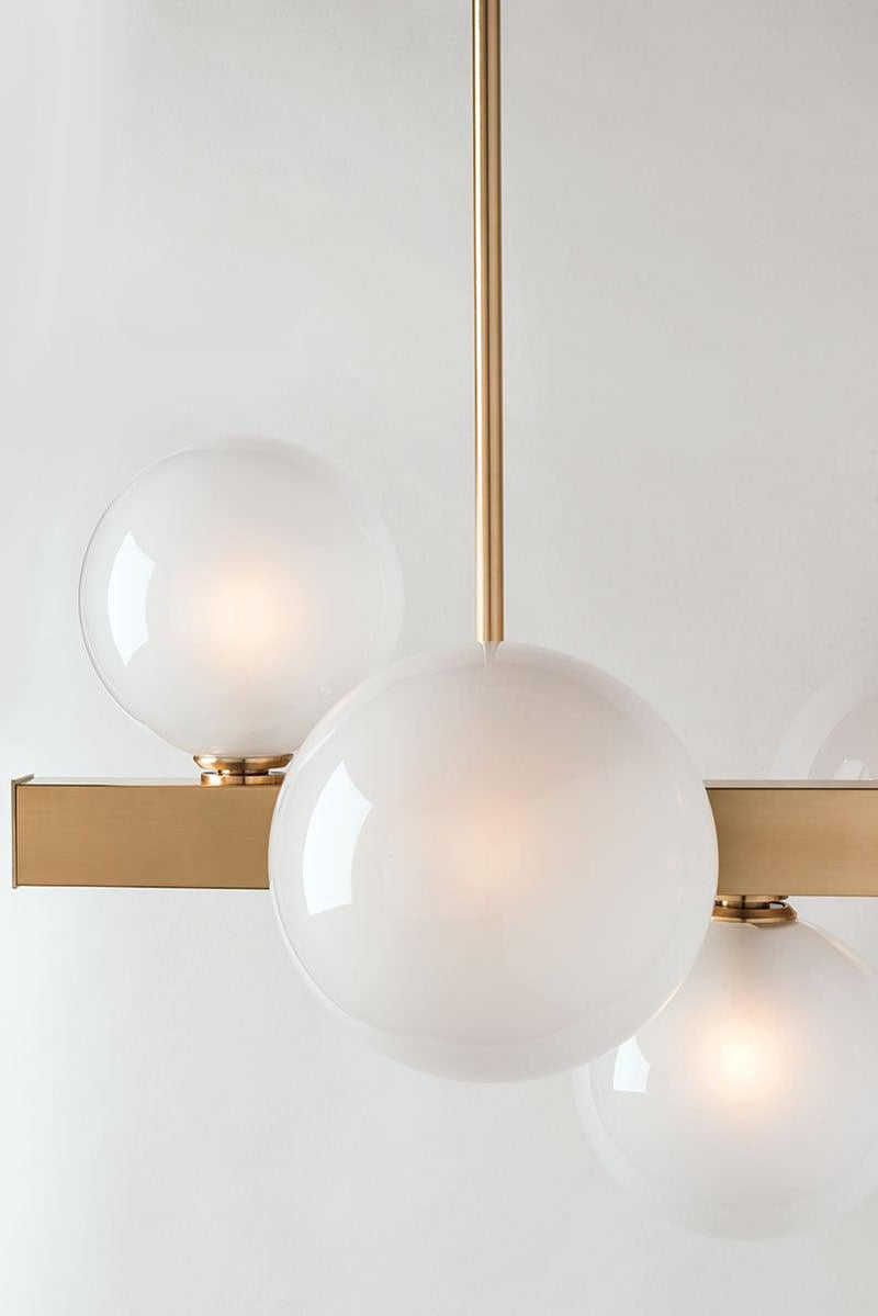 Lighting - Linear Hinsdale 7 Light Island // Aged Brass 