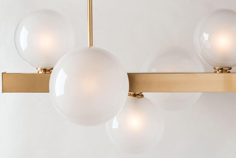 Lighting - Linear Hinsdale 7 Light Island // Aged Brass 