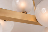 Lighting - Linear Hinsdale 7 Light Island // Aged Brass 