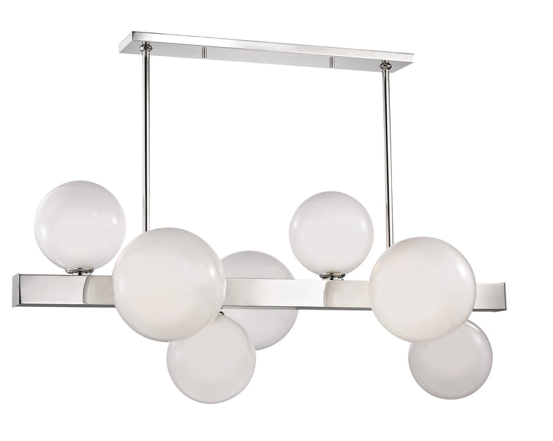 Lighting - Linear Hinsdale 7 Light Island // Polished Nickel 