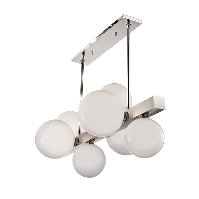 Lighting - Linear Hinsdale 7 Light Island // Polished Nickel 