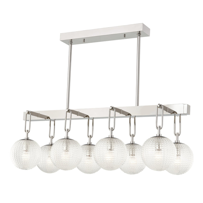 Lighting - Linear Jewett 8 Light Island Light // Polished Nickel 