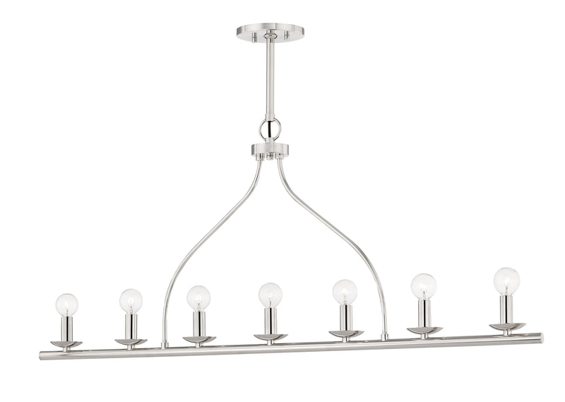 Lighting - Linear Kendra 7 Light Linear // Polished Nickel 