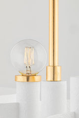 Lighting - Linear Maddie 10 Light Linear // Gold Leaf & White 