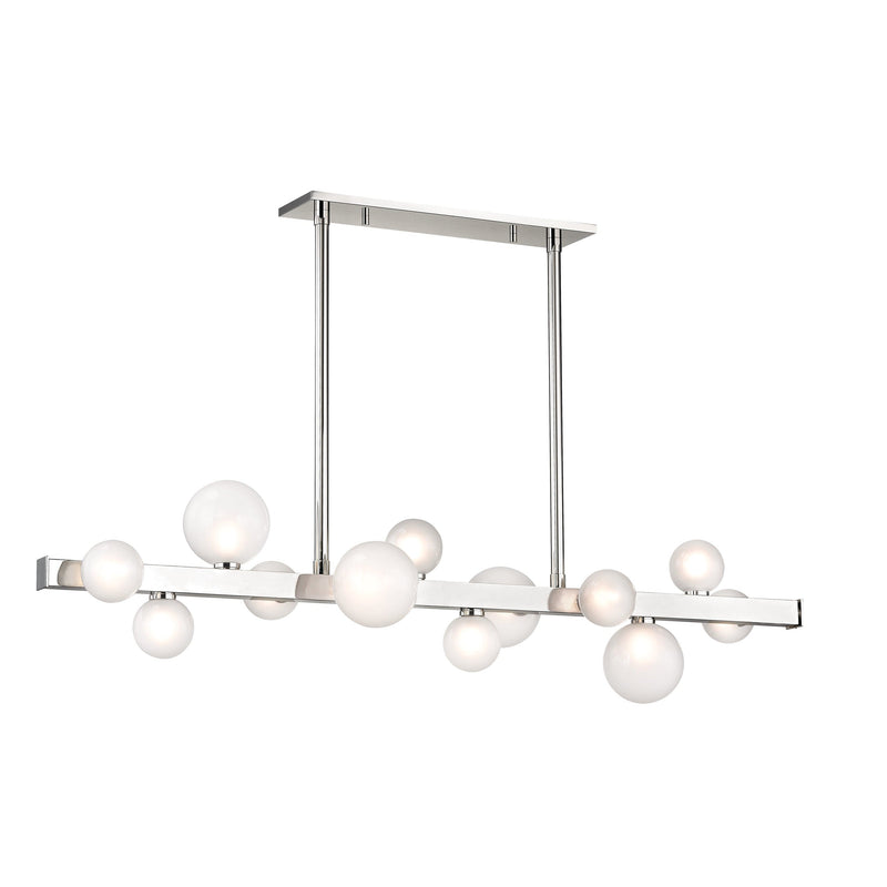 Lighting - Linear Mini Hinsdale 12 Light Island // Polished Nickel 