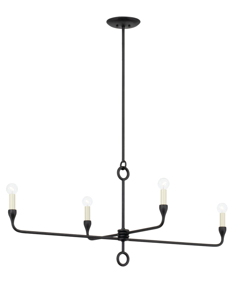 Lighting - Linear Orson 4 Light Island Light // Black Iron 