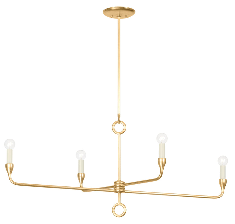 Lighting - Linear Orson 4 Light Island Light // Vintage Gold Leaf 