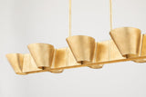 Lighting - Linear Reeve 8 Light Island Light // Vintage Gold Leaf 