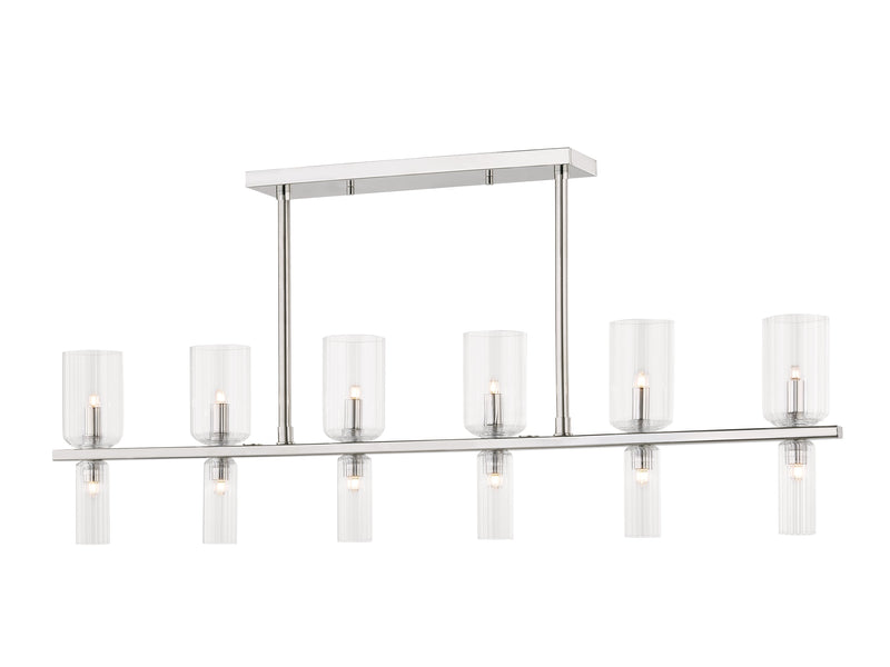 Lighting - Linear Tabitha 12 Light Linear // Polished Nickel 