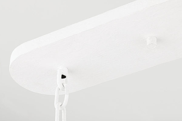 Lighting - Linear Torch 6 Light Island Light // White Plaster 