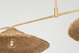 Lighting - Linear Valier 2 Light Island // Vintage Gold Leaf 