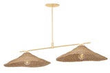 Lighting - Linear Valier 2 Light Island // Vintage Gold Leaf 