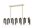 Lighting - Linear Whit 14 Light Linear // Aged Brass & Black 