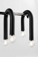 Lighting - Linear Whit 14 Light Linear // Polished Nickel & Black 