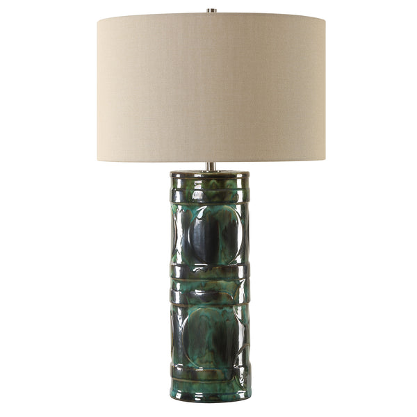 Lighting Loch Green Glaze Table Lamp 