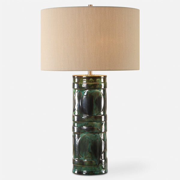 Lighting Loch Green Glaze Table Lamp 