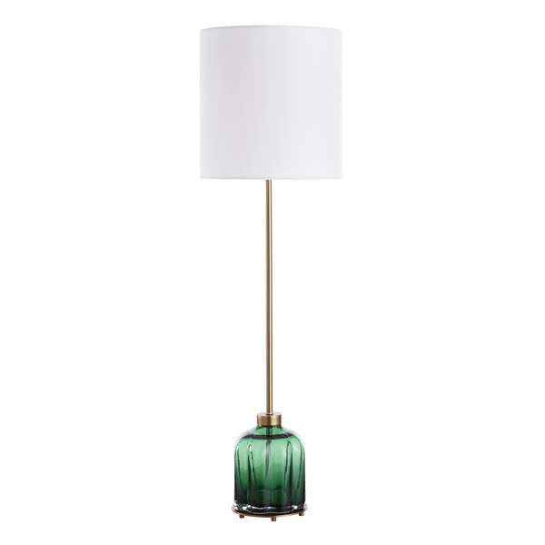 Lighting Lois Green Glass Buffet Lamp 