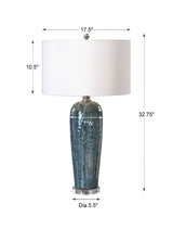 Lighting Maira Blue Ceramic Table Lamp 