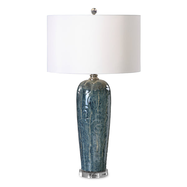 Lighting Maira Blue Ceramic Table Lamp 