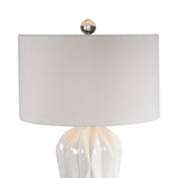Lighting Malena Glossy White Table Lamp 