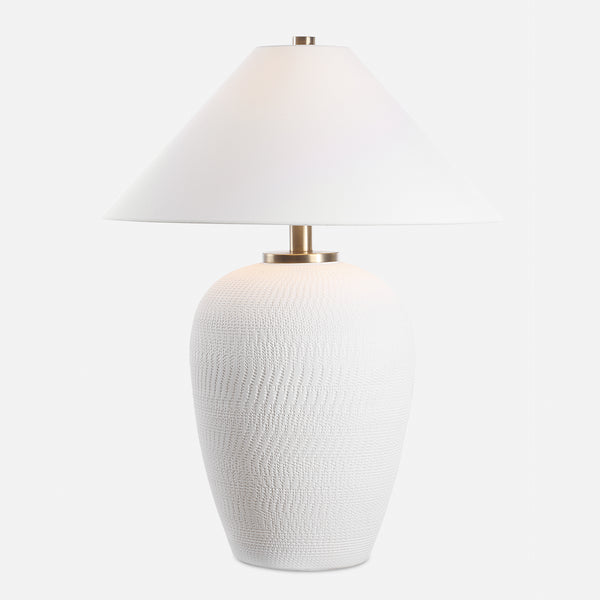 Lighting Merriton Matt White Table Lamp 