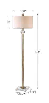 Lighting Mesita Brass Floor Lamp 