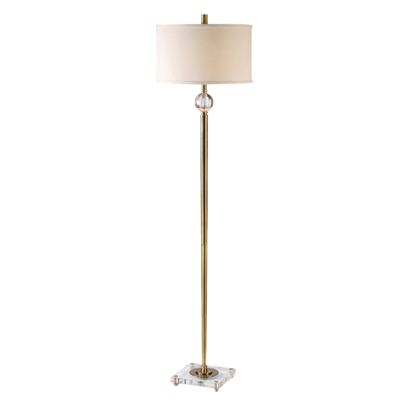 Lighting Mesita Brass Floor Lamp 
