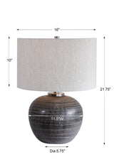 Lighting Mikkel Charcoal Table Lamp 