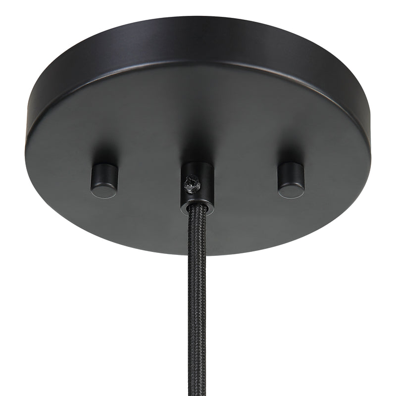 Lighting Nandi 1 Light Woven Black Pendant 