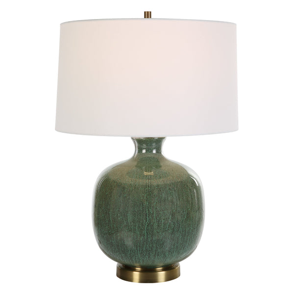 Lighting Nataly Aged Green Table Lamp 