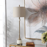 Lighting Natania Plated Brass Buffet Lamp 