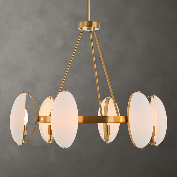 Lighting Oviform 6 Light Round Chandelier 