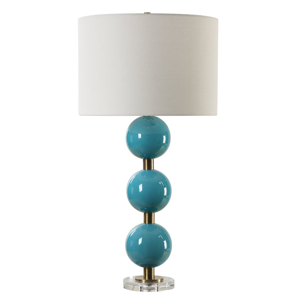 Lighting Palawan Blue Glaze Table Lamp 