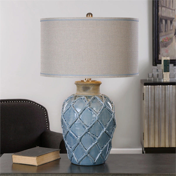 Lighting Parterre Pale Blue Table Lamp 