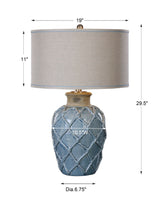 Lighting Parterre Pale Blue Table Lamp 