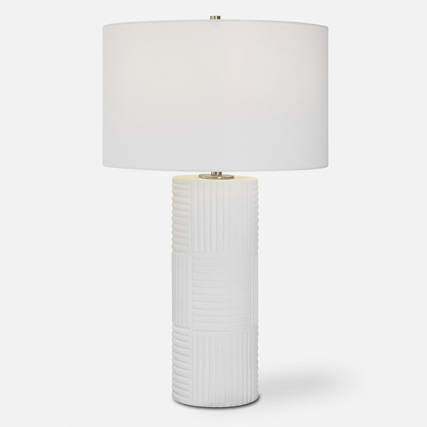 Lighting Patchwork White Table Lamp 