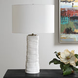 Lighting Pavlova Glossy White Table Lamp 