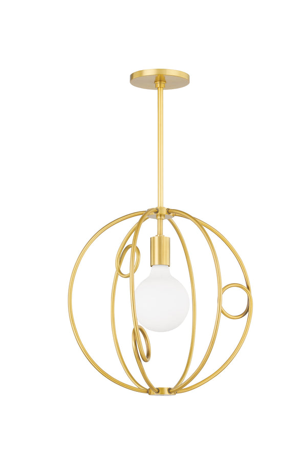 Lighting - Pendant Alanis 1 Light Small Pendant // Aged Brass 