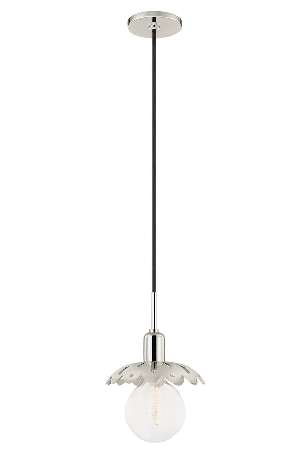 Lighting - Pendant Alyssa 1 Light Pendant // Polished Nickel 