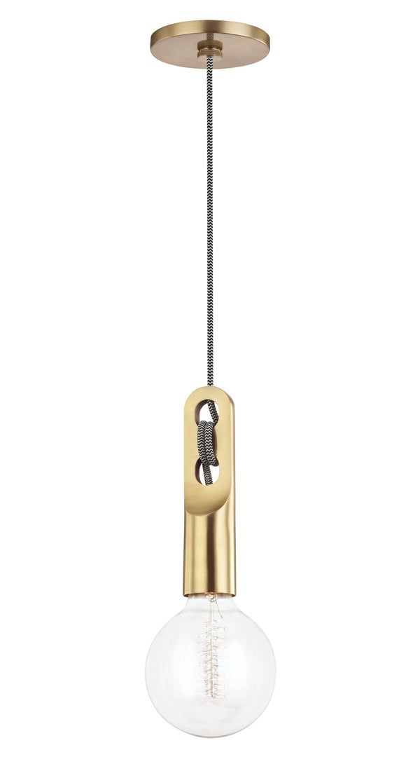 Lighting - Pendant Angela 1 Light Large Pendant // Aged Brass 