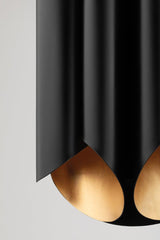Lighting - Pendant Banks 6 Light Pendant // Gold Leaf & Black 