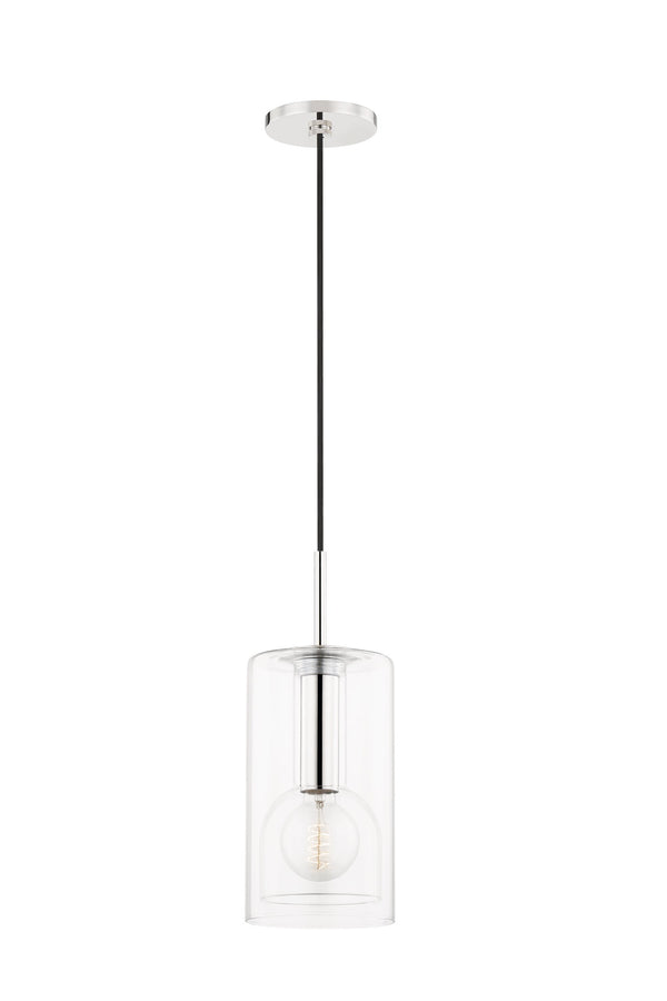 Lighting - Pendant Belinda 1 Light Pendant // Polished Nickel // Small 