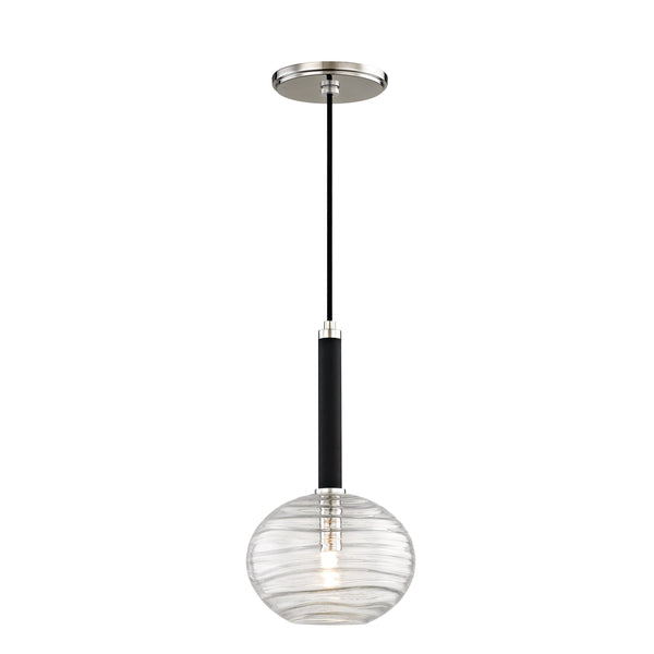 Lighting - Pendant Breton 1 Light Pendant // Polished Nickel 