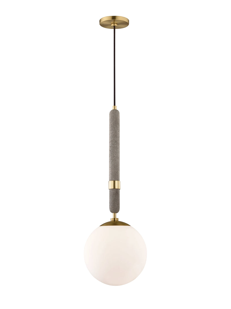 Lighting - Pendant Brielle 1 Light Large Pendant // Aged Brass 